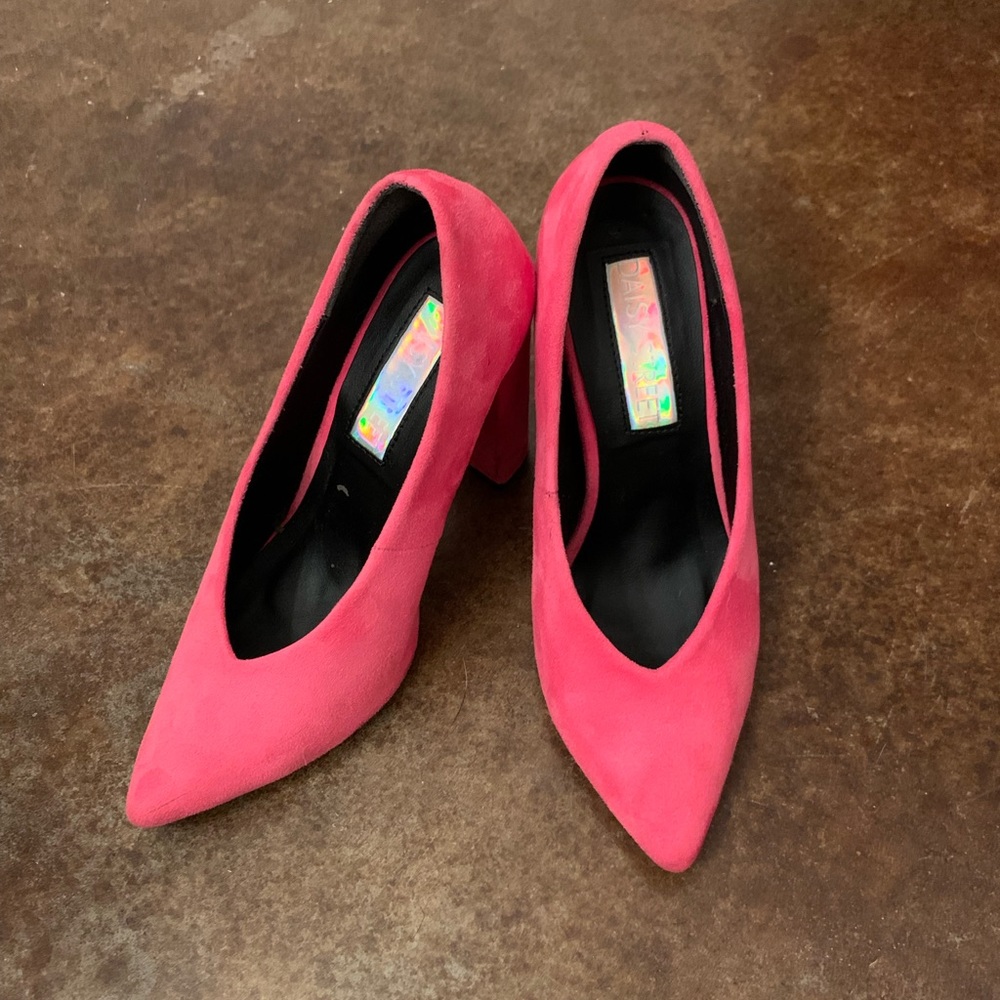 SOLD Pink Suede Heels